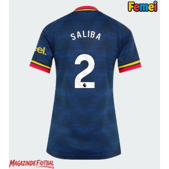 Arsenal William Saliba #2 Tricou Fotbal Replică 2026-27 Femei Deplasare